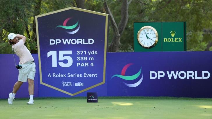British golfer Tommy Fleetwood at the DP World Tour Championship in Dubai